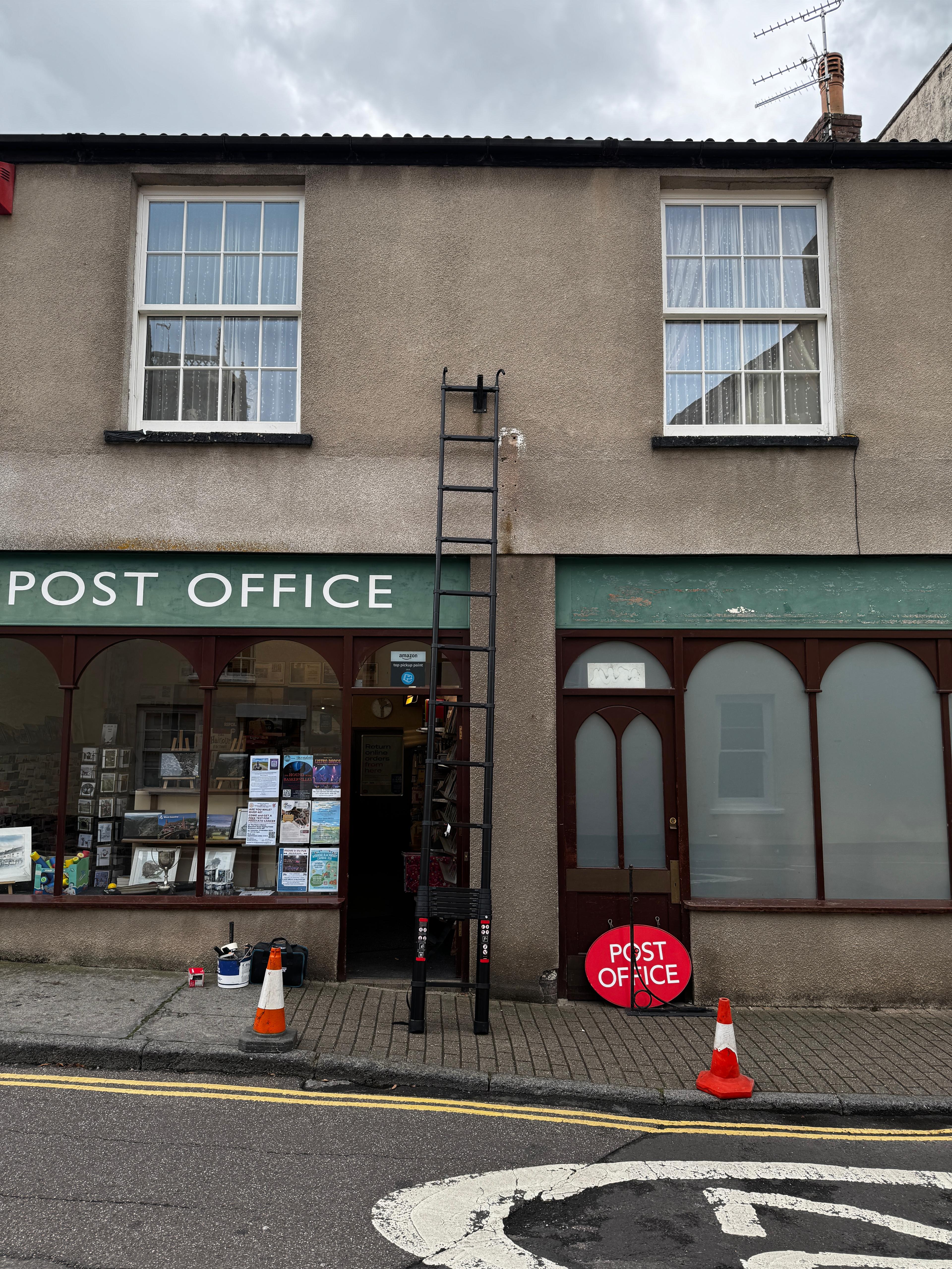Post office sign mounting Bristol